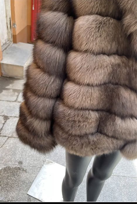 Kontantto futro kurtka naturalny lis xs-4xl