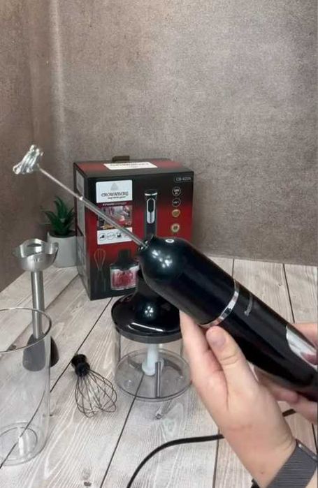 НЕМЕЦКИЙ Погружной блендер 5в1, 1200Вт, Crownberg 6226 НОВЫЙ