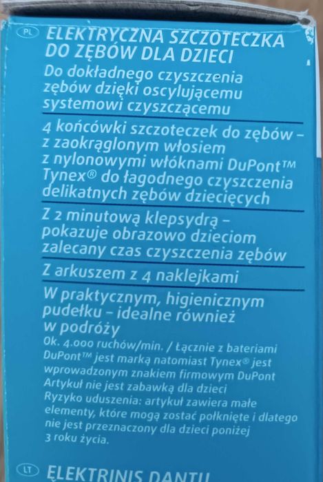 Elektryczna szczoteczka do zębów dla dzieci