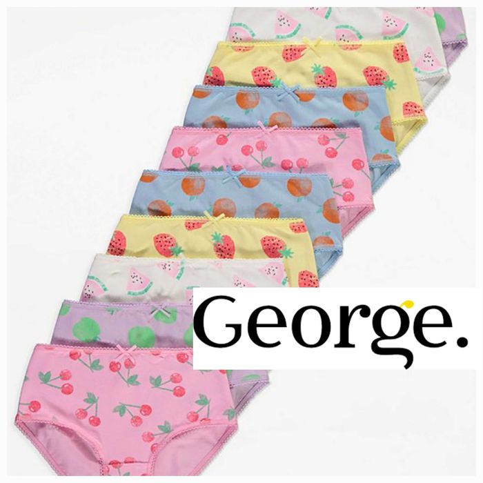 Трусики набор 5шт George с фруктами р.12-13 девочке подростку Джордж.