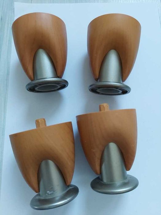 Regulowane stopki meblowe / nóżki do mebli z regulacją. Duże, masywne.