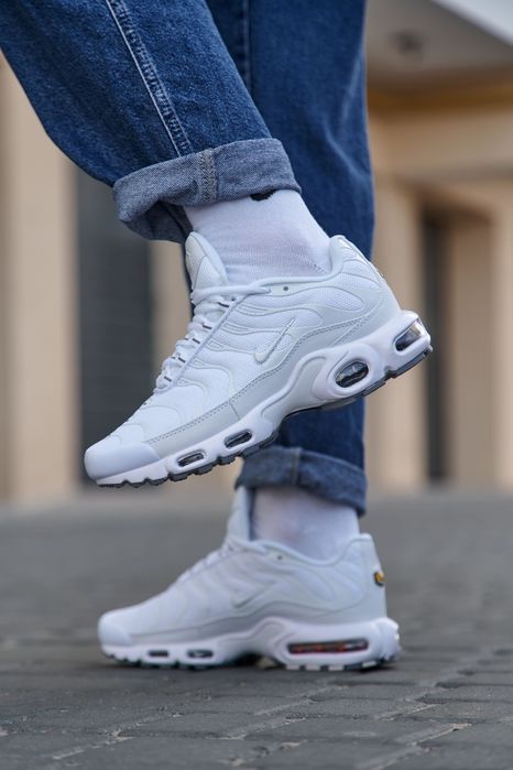 Кросівки Кроссовки Nike Air Max TN White Grey Белый Серый Білий Сірий Кросовки повсякденні