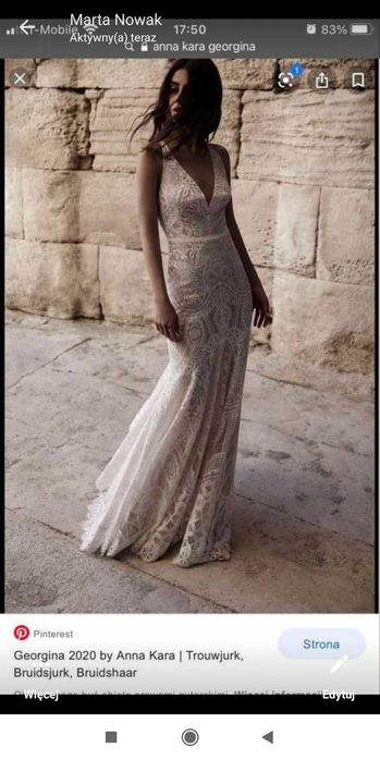 Suknia ślubna boho plus welon