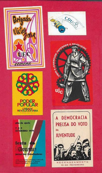 Política - Lote Autocolantes - 25 Abril - PREC - PCP