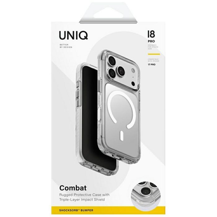 Etui UNIQ Combat do iPhone 18 Pro / 17   Pro Magclick Charging biały
