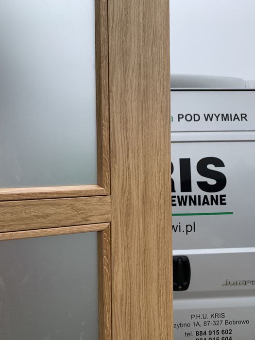 Drzwi drewniane dębowe OD RĘKI dwuskrzydłowe  przesuwne CAŁY KRAJ