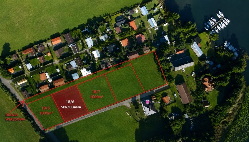 Działka 1000 m² z bezterminowymi warunkami zabudowy - Matyty nad Jeziorakiem