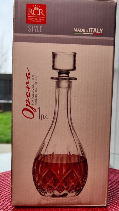 Karafka na wino kryształowa RCR