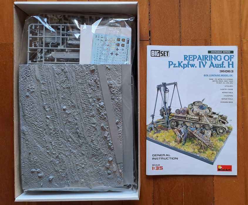 Kit modelismo Diorama Panzer IV em reparação escala 1/35