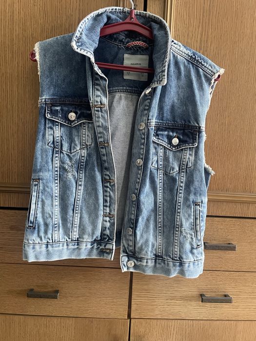 Джинсова безрукавка жіноча. Розмір L. Підходить на розмір м