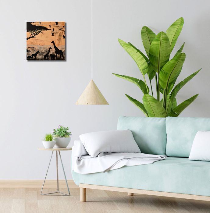 Obraz 30x30cm Zarysy z Sawanny