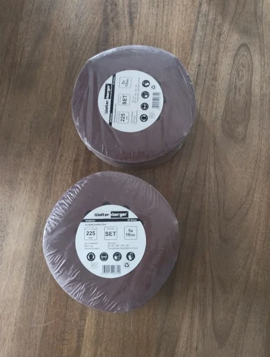 2 Packs Discos de Lixa 225mm Woltersberger (100 lixas) - Novas / Seladas