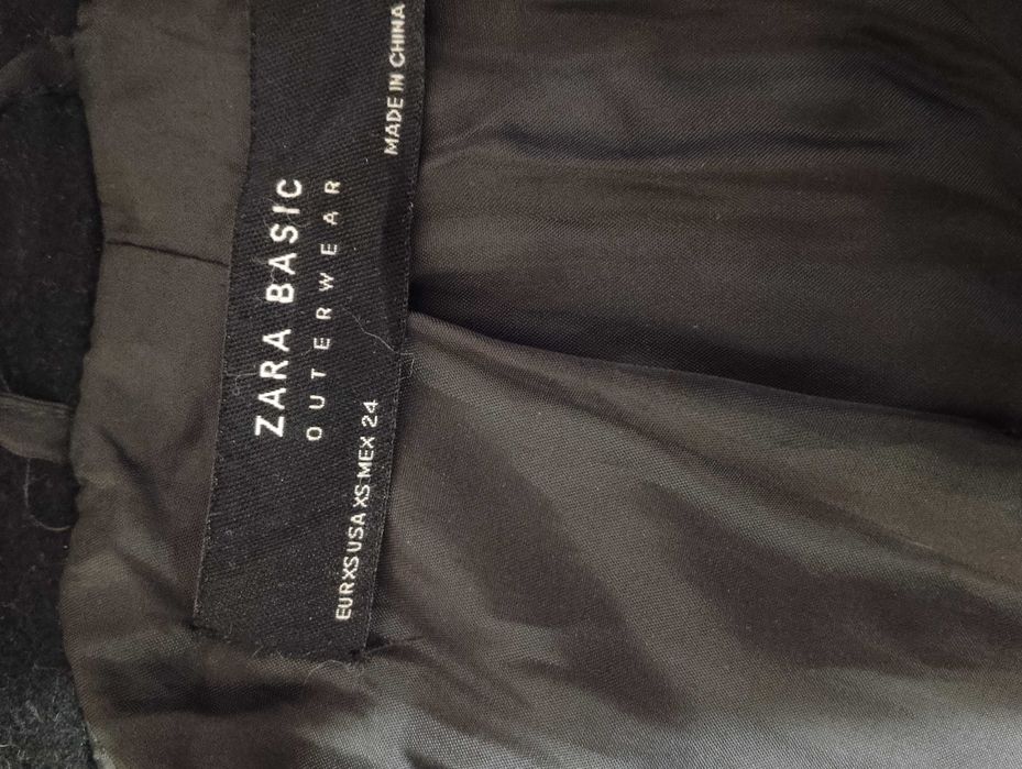 płaszcz czarny  ZARA BASIC XS