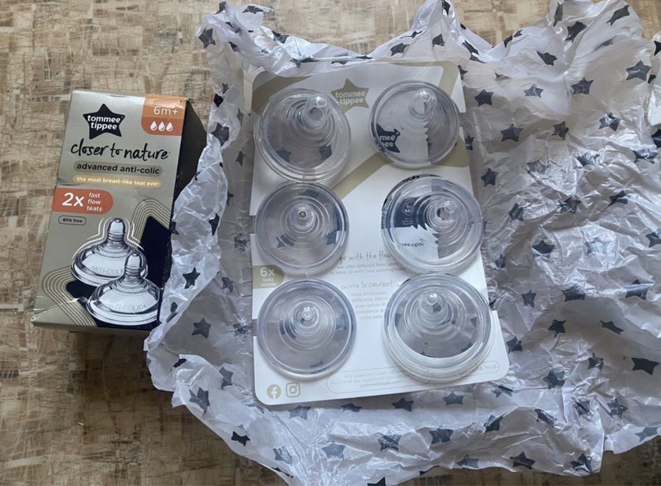 Новые сменные соски на бутылочки Tommee Tippee MAM 0+ 2+ 3+ 4+ 6+