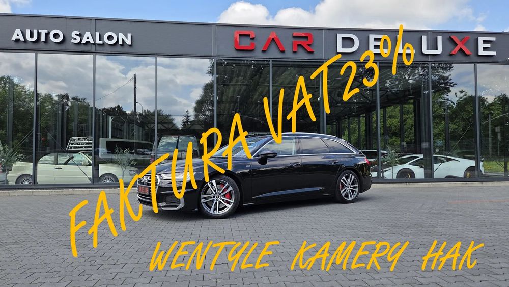 Audi A6 Avant FV 23% / S-LINE / MATRIX HD / WENTYLE / Kamery 360 / Hak / Ambiente