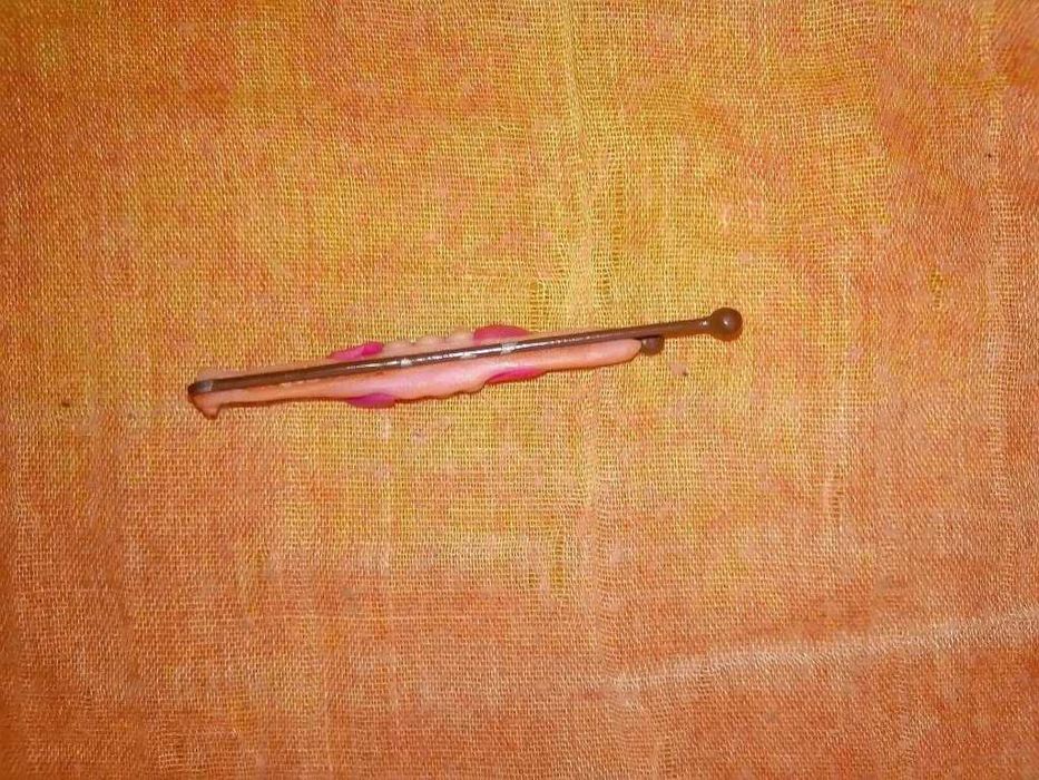 Spinka do włosów z modeliny modelina zapinka kwiat liście PRL kolekcja