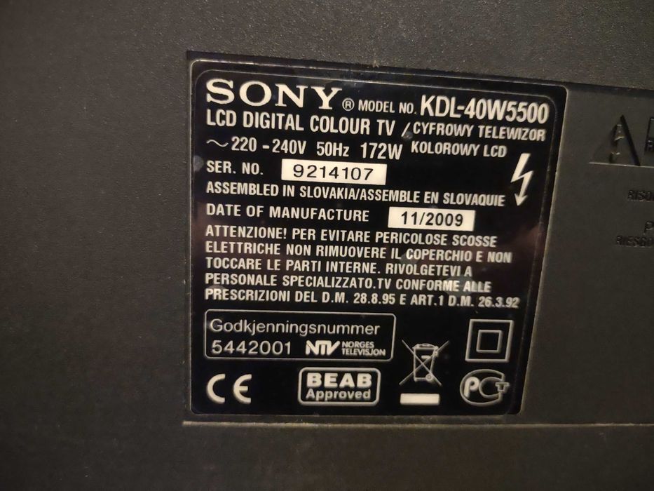 Telewizor Sony Bravia KDL-40W5500