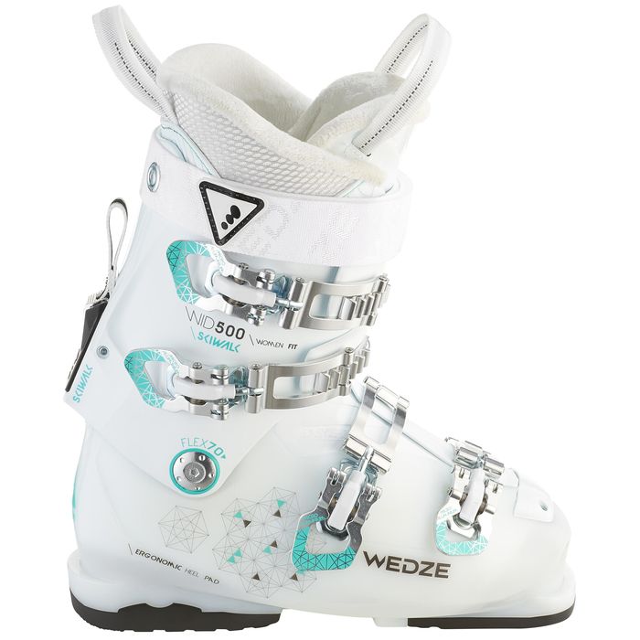 BOTAS DE SKI DE PISTA MULHER WID 500 BRANCO