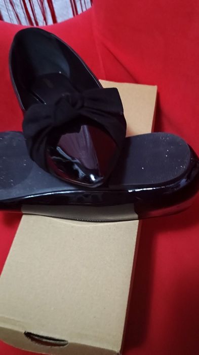 Baleriny Rozmiar 45 Czarne Kokarda