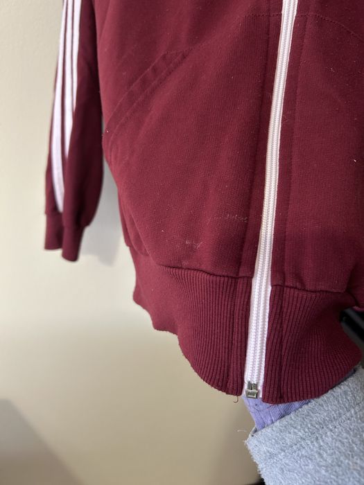 Casaco de fato de treino vermelho bordo Adidaa