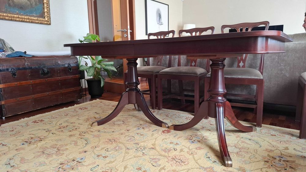 Estilo Inglês conjunto sala jantar