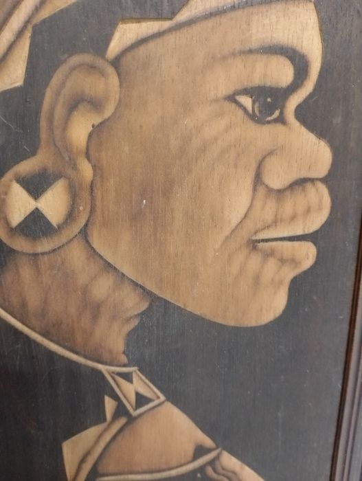 Stary obraz  sygnowany, drewniany