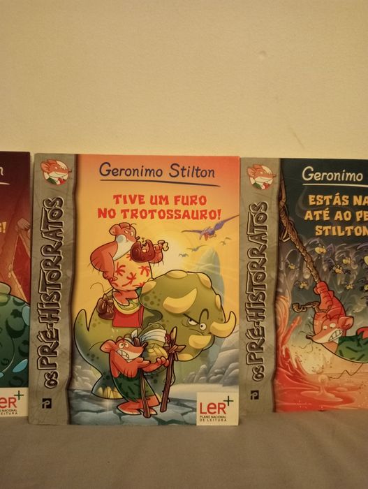 livros 2,3,4,5,7 e 10 da coleção Geronimo Stilton