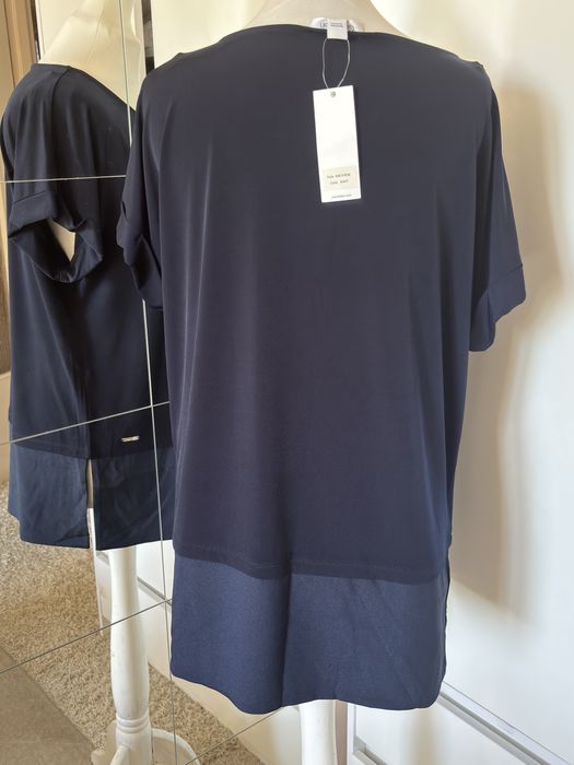 Granatowa sliczna i elegancka bluzka rozm od M-2XL