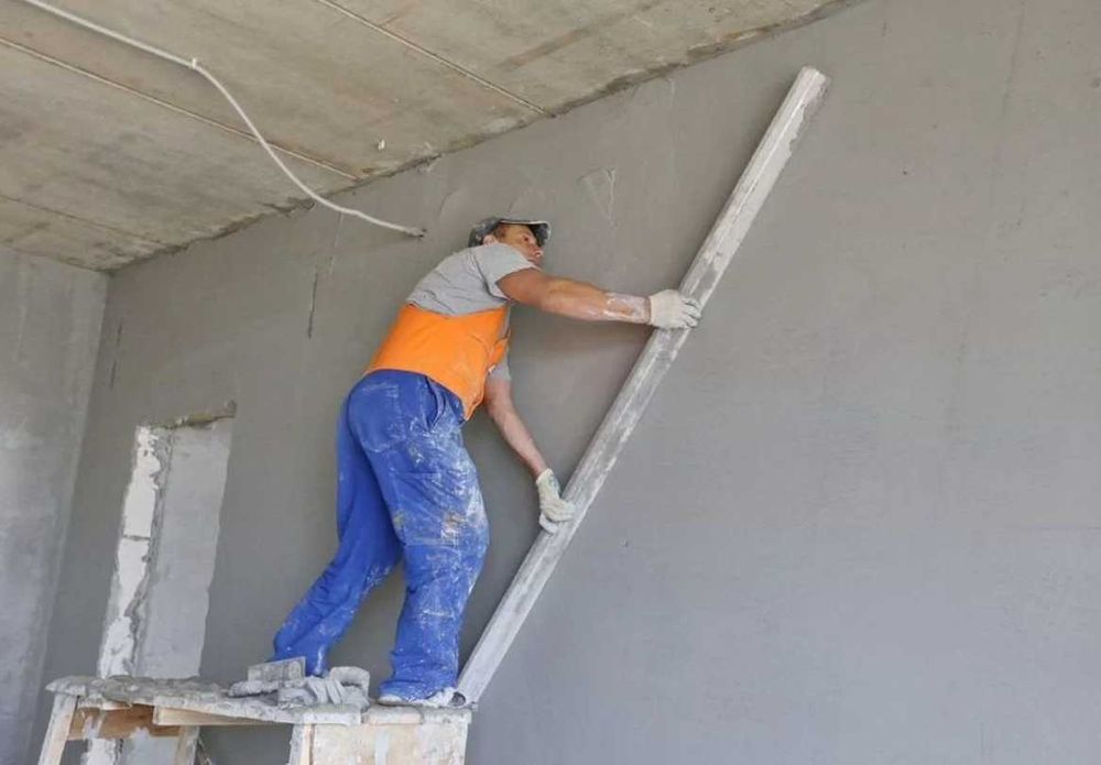 Машинна штукатурка стін / стен - Стяжка підлоги/пола