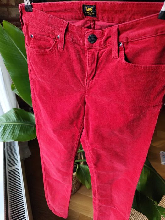 Spodnie sztruksowe damskie LEE W28 L33 camel rude sztruks S M