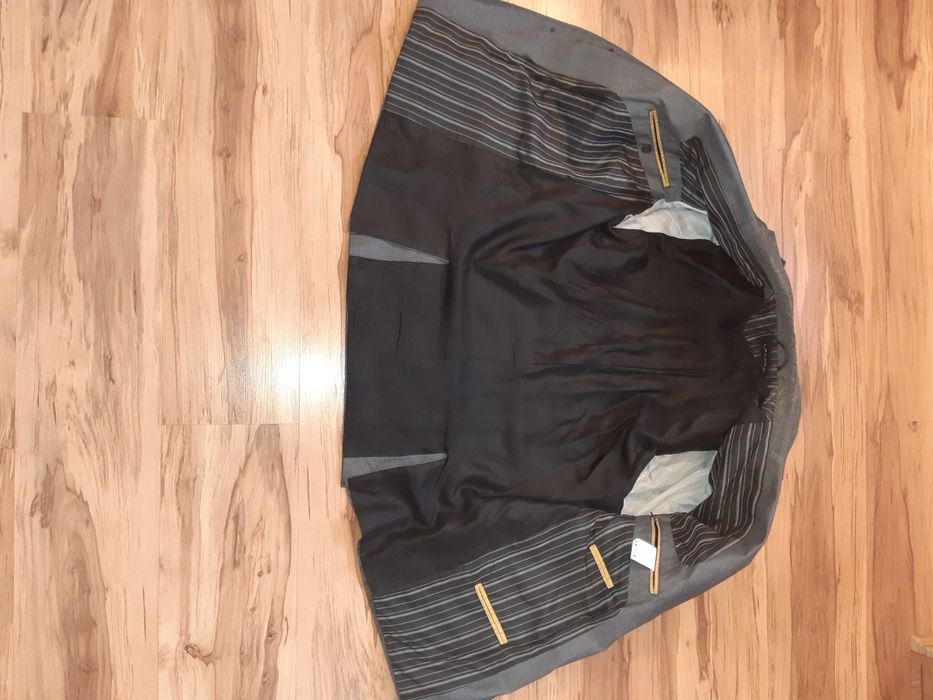 Marynarka Męska Kolor Szary w Paski