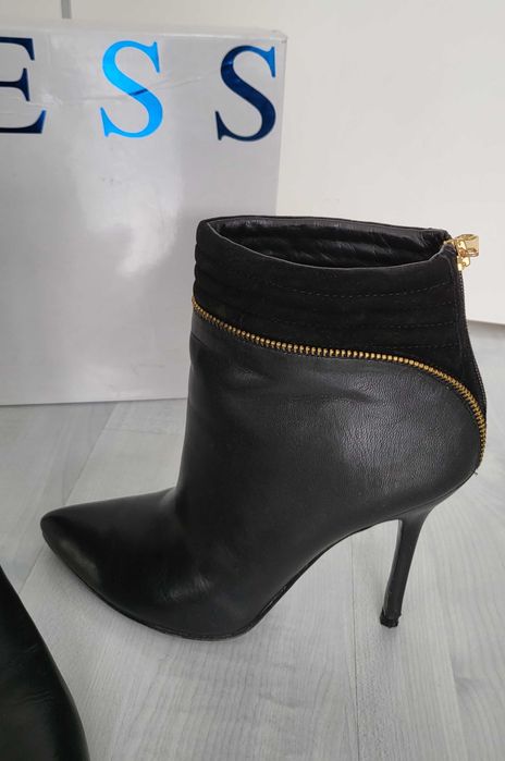 Guess orginalne botki skóra naturalna roz 41