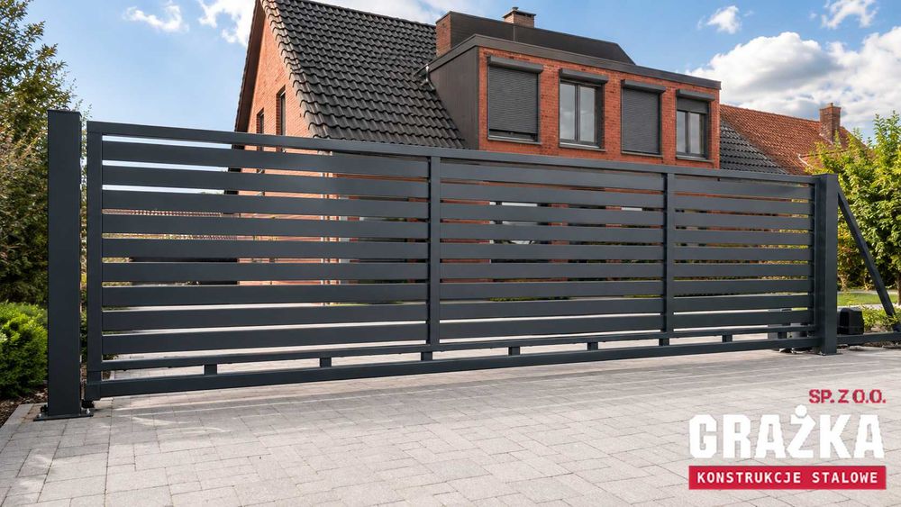 Brama przesuwna 600x142cm profil poziomy 100x20mm PRODUCENT