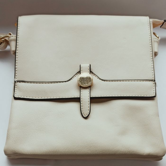 Torebka listonoszka kremowa