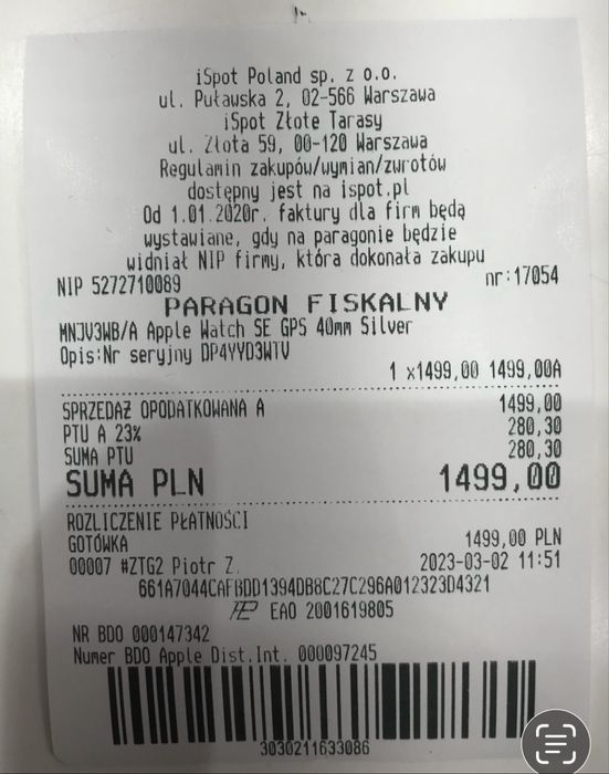 Apple Watch SE (2nd Gen) GPS 40 mm