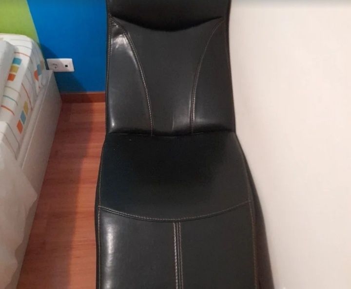 Chaise longue de couro verdadeiro