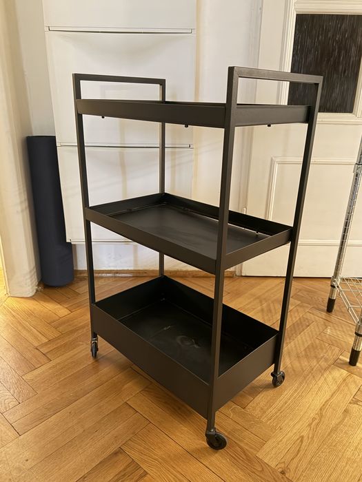 Czarny wózek regał NISSAFORS Ikea