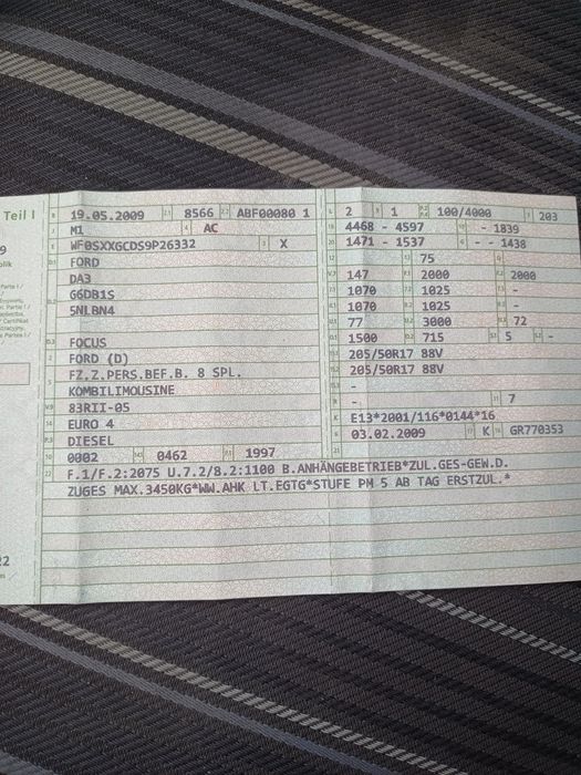 Ford Focus kombi diesel