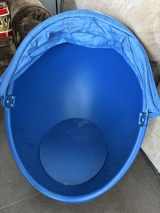 Cadeira Giratória Infantil com Capota (IKEA PS LÖMSK) - Azul