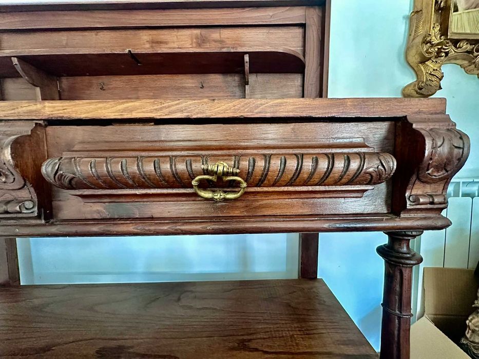 Aparador/Bancada Antiga de Talho / Consola Antiga de Estilo Eclético