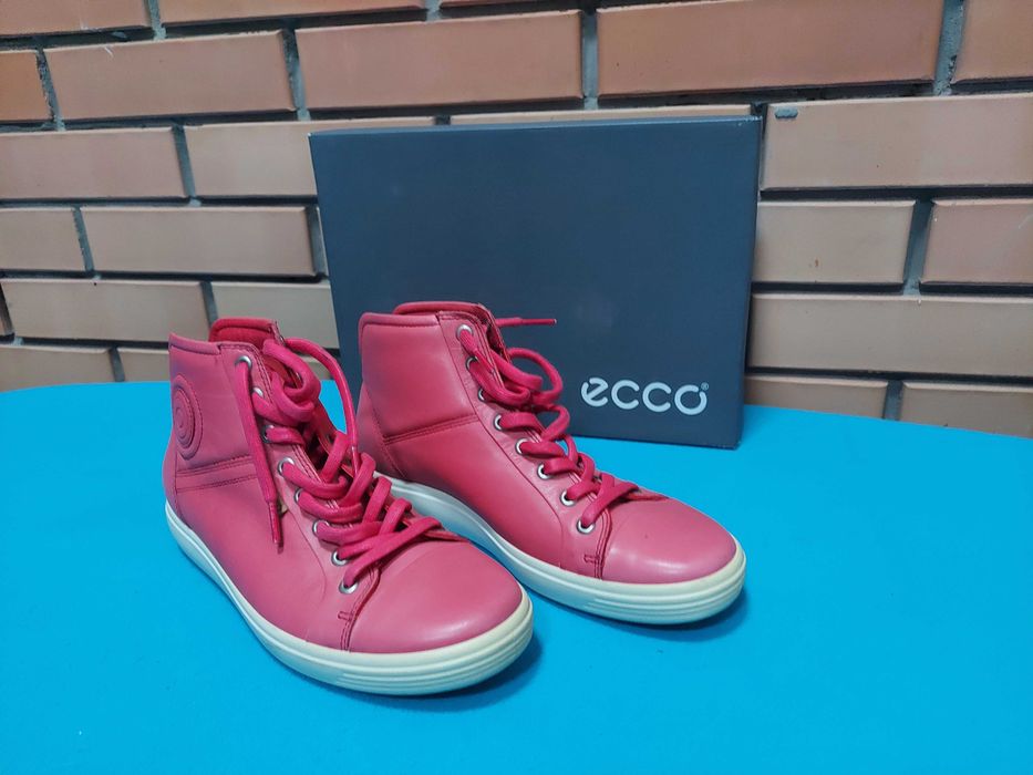 Черевики кеди хайтопи Ecco Soft 7 розмір 38 стан близький до нових рожеві