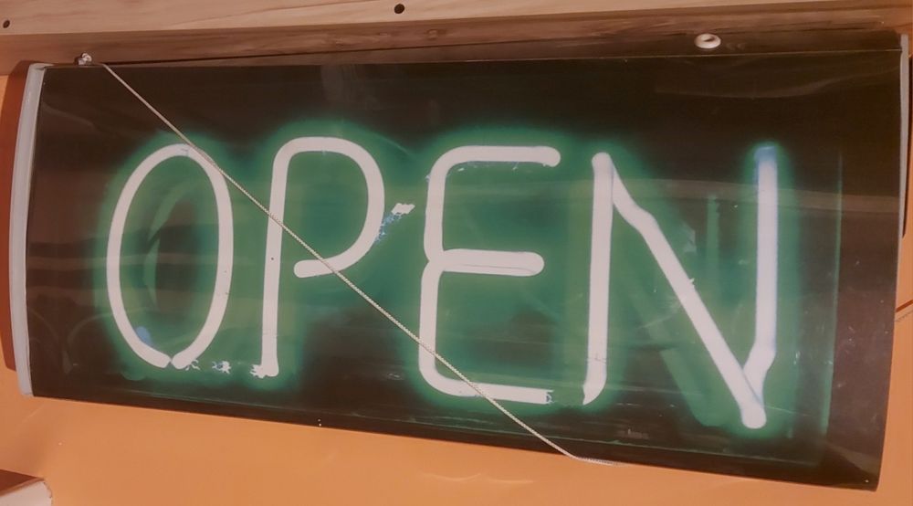 świetlna Neon Napis OPEN Szyld Baner