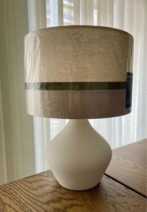 2 abajures de linho El Corte Inglés novos 25 cm