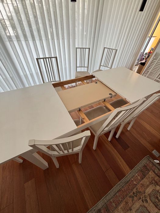 Mesa de Jantar IKEA BJURSTA extensível + 8 cadeiras | Conjunto completo ( 175 até 260 cm)