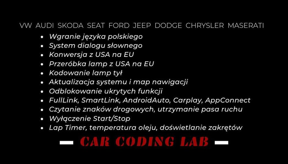Radio do VW Aktywacja AppConnect AndroidAuto CarPlay SmartLink Audi VW Skoda Seat FullLink MST2 MEN2 MIB2 MIB3