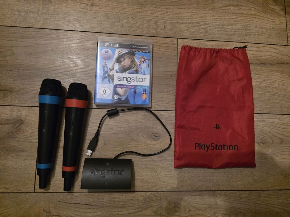 Kompletny Zestaw Singstar 2 Bezprzewodowe Mikrofony + Adapter + Gra