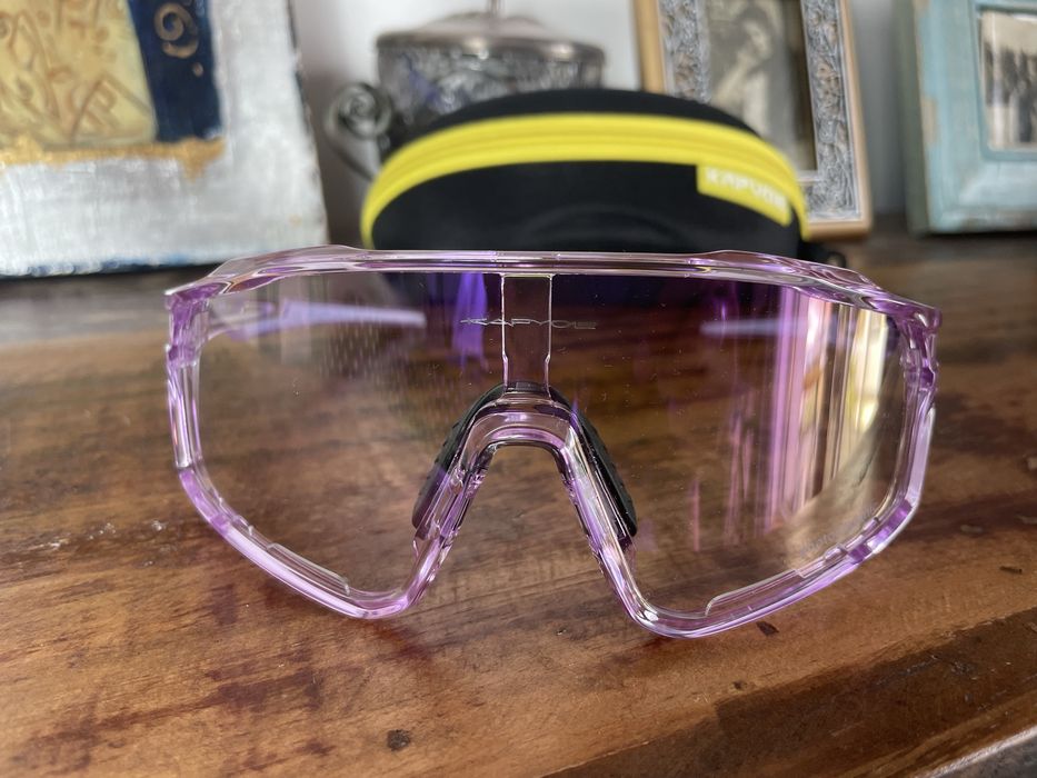 Nowe fioletowe okulary przeciwsłoneczne Kapvoe rowerowe UV