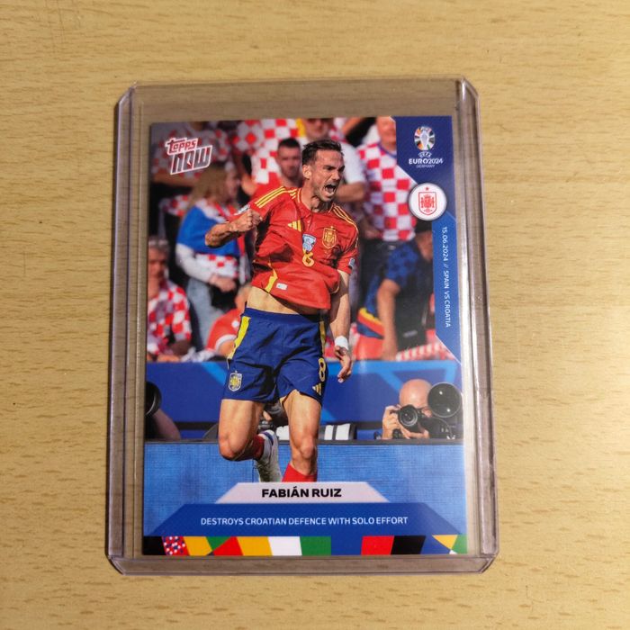Carta Fábian Ruiz Topps Now Euro 2024