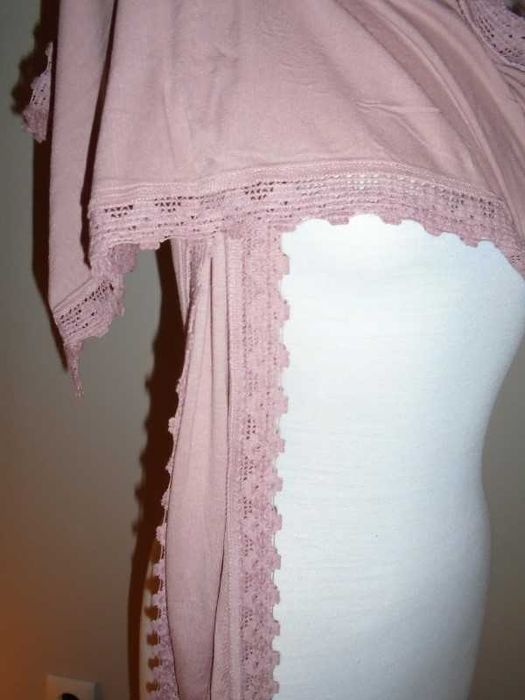Lenço / écharpe vintage rosa