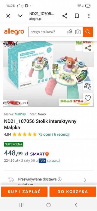 Stolik interaktywny
